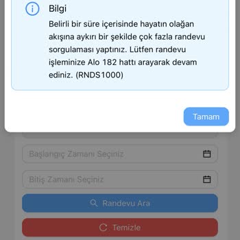 MHRS Sistemi Randevu Alma Sorunu
