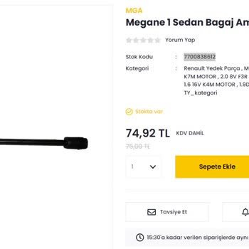 Çetin Renault Tarafından Yapılan Yanlış Ürün Gönderimi