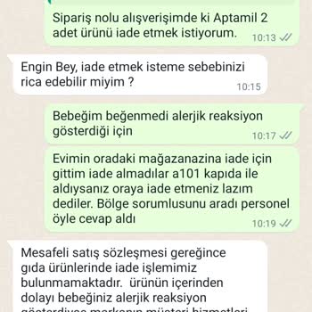 A101 Ürünlerimi İade Almıyor