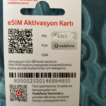 Vodafone E Sim Bu Kod Artık Mevcut Değil