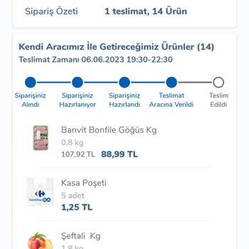 Carrefour SA Sanal Market Siparişim Gelmeyince