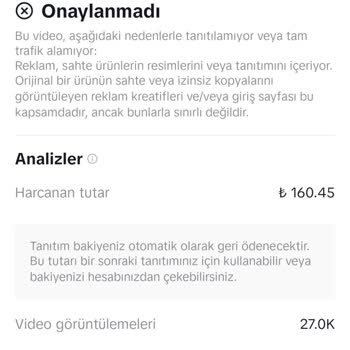 TikTok Reklam İade Şikayeti