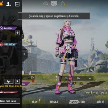 PUBG (Pubgmobile.com) Ekibe Giremiyorum Şu Anda Maç Yapman Engellenmiş Durumda Diyor