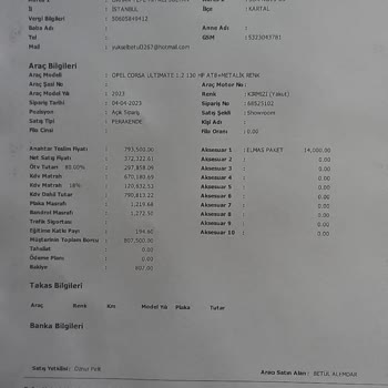 Opel Araç Şikayeti Ve Kapora Geri Ödenmemesi