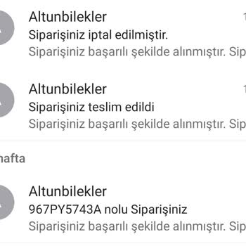 Altunbilekler Ürünleri Stok Yok Diyerek Göndermiyor