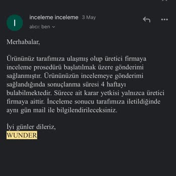 Wunder'in İnceleme Departmanı