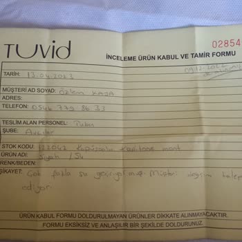 Tuvid XXL Su Çeken Montu Sorunsuz Dediler