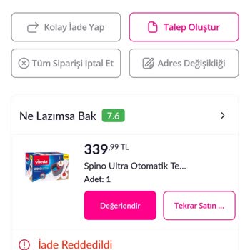 Pazarama Kusurlu Ürün İadesi