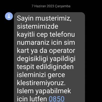 Passo Lig Sim Ve Operatör Değişikli Hatası
