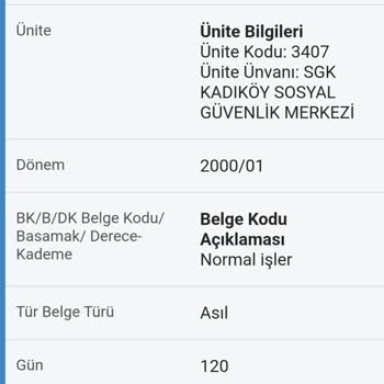 SGK Hizmet Dökümün De İş Yeri Unvanım Yazmıyor
