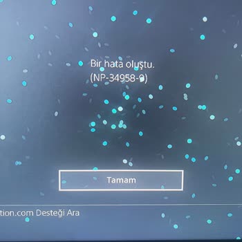PlayStation Türkiye Ps4 Np-34958-9 Hatası