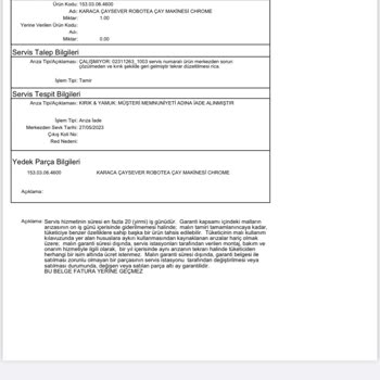 Karaca Robotea Konuşan Çay Makinesi