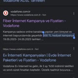 Vodafone Net 500 Tl Hediye Çeki Kampanyası