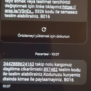Aras Kargo Sarıyer Pınar Mh Şubesi Kargomu Getirmiyor