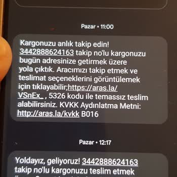 Aras Kargo Sarıyer Pınar Mh Şubesi Kargomu Getirmiyor