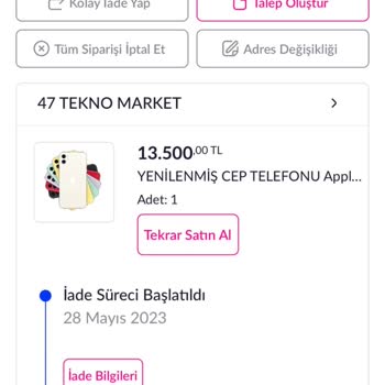 Pazarama İphone 11 İade Mağduru