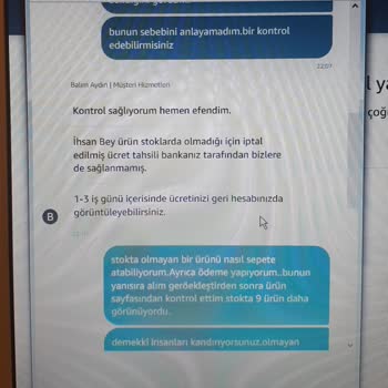 Amazon.com.tr Tarafından Gerekçesiz Siparişin İptal Edilmesi