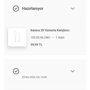 Karaca Züccaciye Teslim Olmayan Ürünler