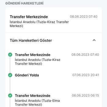 Trendyol Express Transfer Merkezinde Bekletilen Kargo