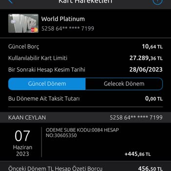 Yapı Kredi Yıllık Aidat İptal Şikayeti