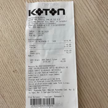 Koton Tüketici Hakları Hiçe Sayılıp Etiketteki Fiyattan İşlem Yapılmaması