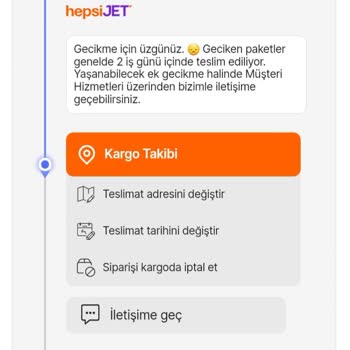 hepsiJET Dağıtıma Çıkmayan Kargo