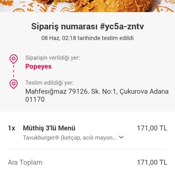 Yemeksepeti Sipariş Teslim Edildi Gözüküyor