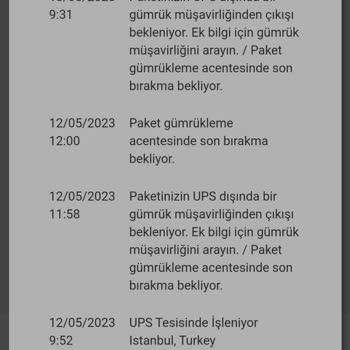 UPS Türkiye Bir Aydır Teslimatın Yapılmaması