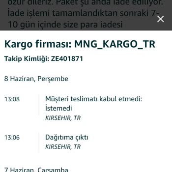 MNG Kargo Teslimat Sorunu Kırşehir
