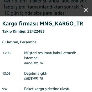 MNG Kargo Teslimat Sorunu Kırşehir