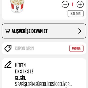 KFC Kalitesizliği Ve Mağduriyeti