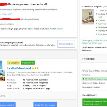 Agoda Beklenmedik Ücret