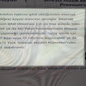 Türk Telekom Hala Köprü Sürecim Devam Ediyor Hata Kayıt Oluşturdum
