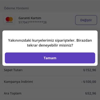Getir Çarşı Yakınınızdaki Kuryeler Siparişteler Sorunu