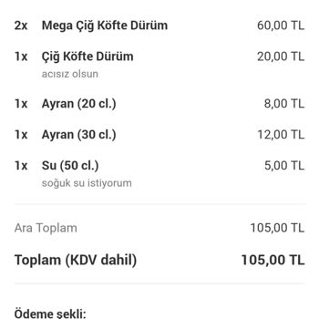 Arsamiea Çiğköfte Teslim Yapmadan Giden Kurye!