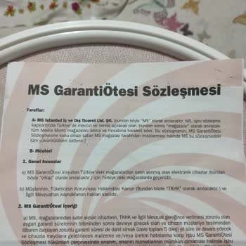 Media Markt Uzatılmış Garanti Kapsamında Televizyonum Tamir Yapılmadı