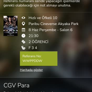 Paribu Cineverse Bilet İptali Hakkında