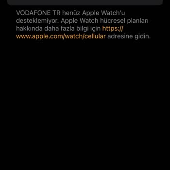 Vodafone Hattım Apple Watch Esim Desteklemiyor