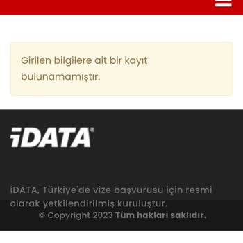 İData Böyle Bir Kayıt Bulunamadı!