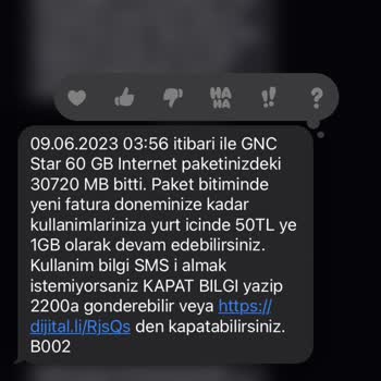 Turkcell Paket Aşım Haksızlığı