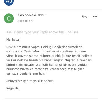 Casino Maxi Hesap Kapatılması