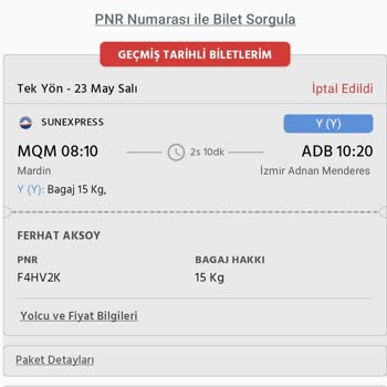 SunExpress Hava Yolları İptal Ettiğim Biletin Parası Hesabıma Yatmadı