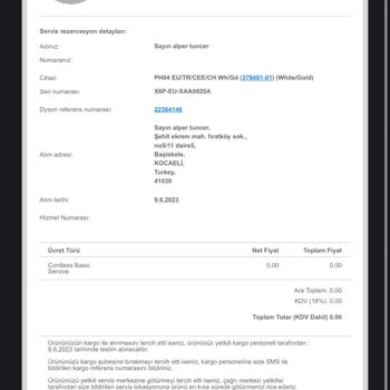 Dyson Sıfır Hava Temizleyici Arıza