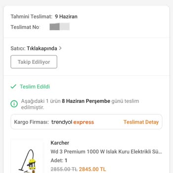 Tıkla Kapında Siparişin Dışında Farklı Ürün Gönderilmesi