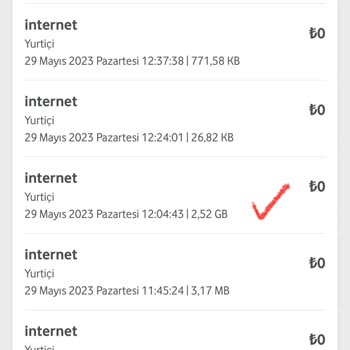 Vodafone Mobil İnternet Paket Aşımı Haksız Ücretlendirmesi