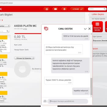 Akbank Axess Ek Kart Kampanyasından Chip Para Yüklemesi Yapmıyor