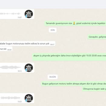 Arora Motor Aldığım Motor Teslim Edilmedi