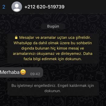 WhatsApp +212 Kodlu Numaradan Gelen Mesaj