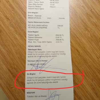 Bosch Satın Alınan Ürünün Parçasının Kutusundan Çıkmaması