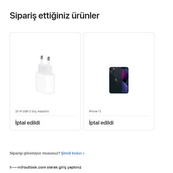 Apple Store Online Sipariş (izinsiz İptal)
